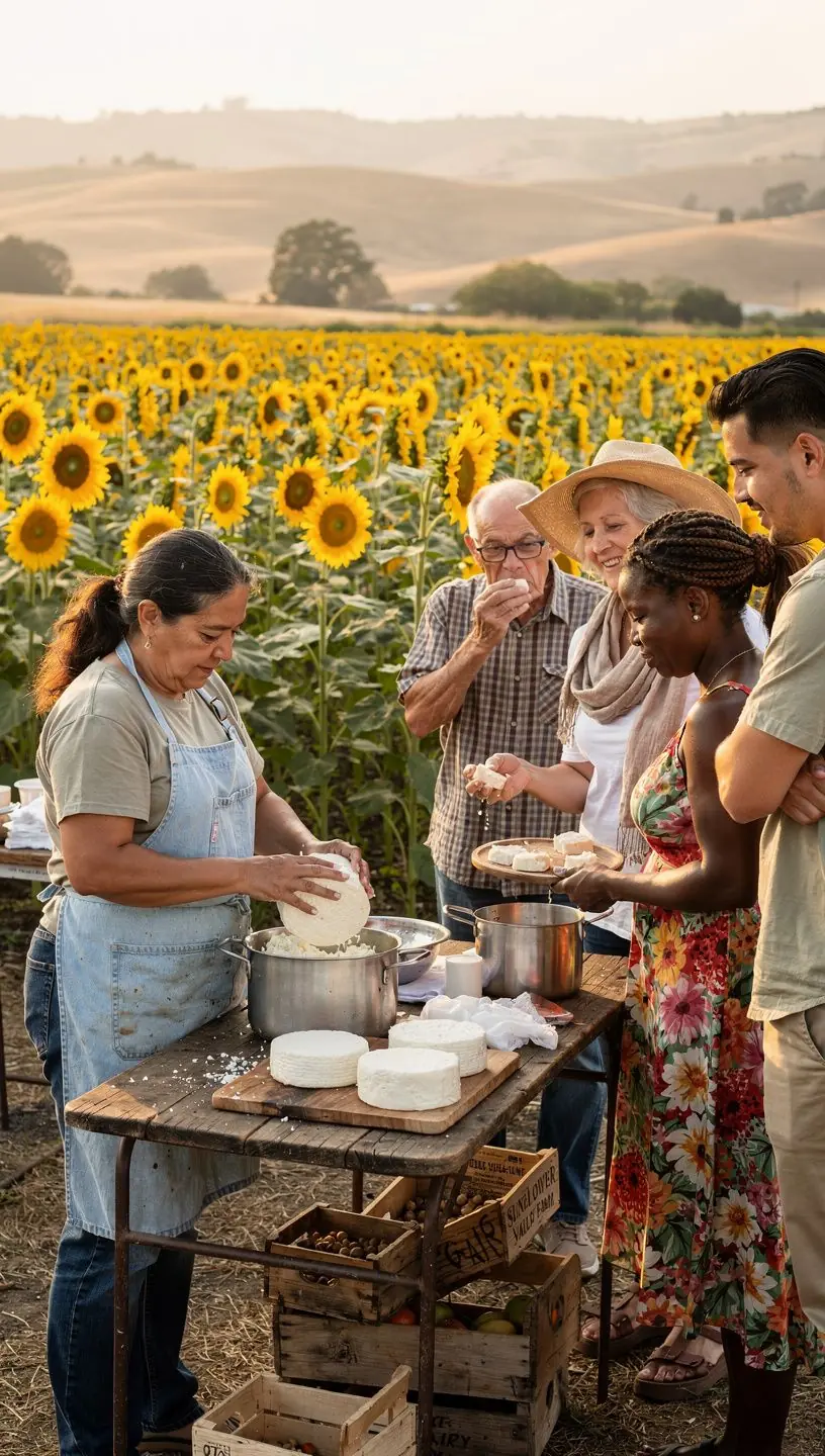 Группа туристов участвует в мастер-классе по традиционному ремеслу в американском культурном центре.